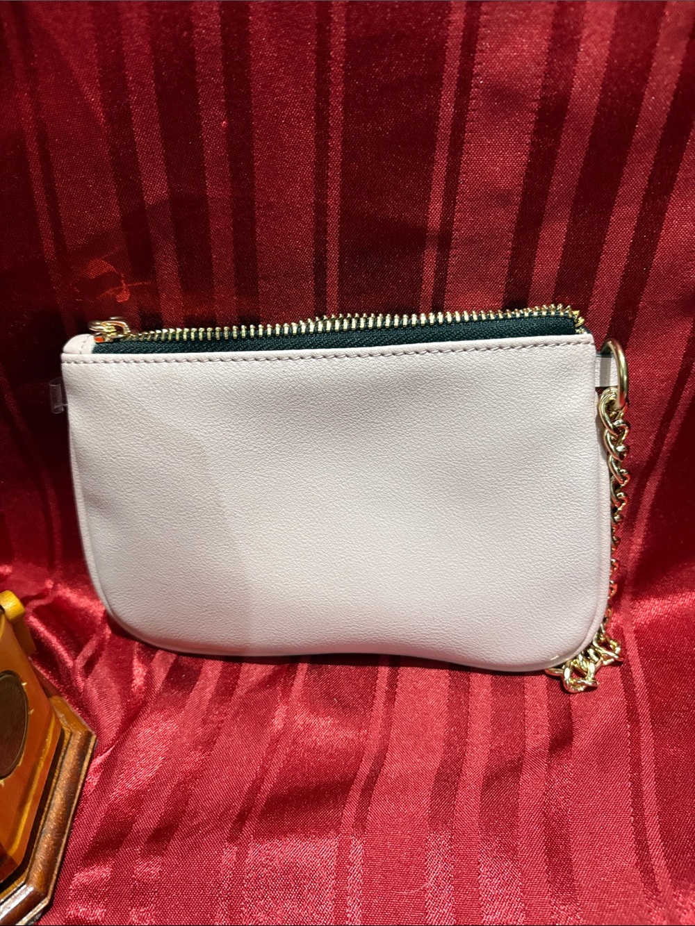 Juicy Couture Black Suede Wristlet with Gold Chain and Heart Charm - Picture 4 of 5
